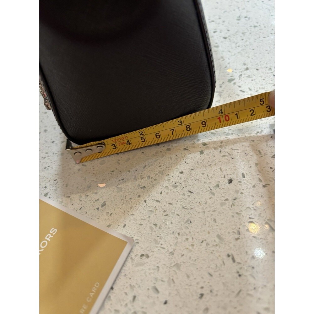 Michael Kors Ava Small Satchel Jewel Saffiano Black Leather Preowned - Picture 9 of 11